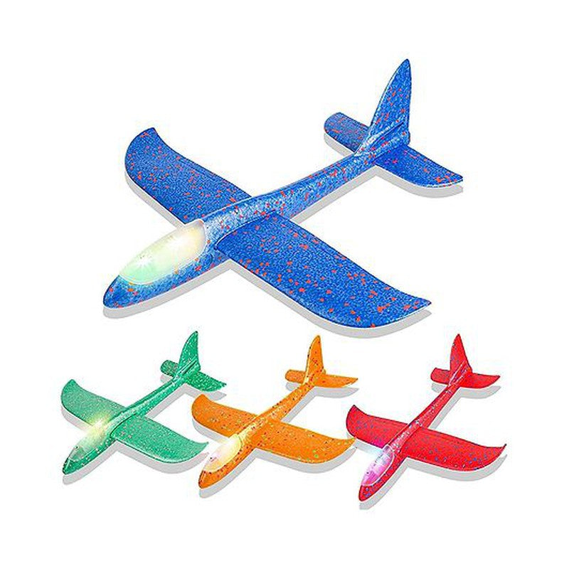 Hand Throw Flying Glider Foam Aeroplane Toy for Kids Pack of 1 - (Assorted Color)