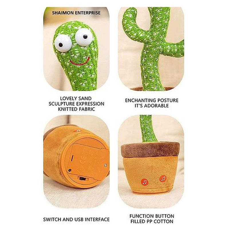 Singing Talking Recording Dancing Cactus Toy (Color May Vary)