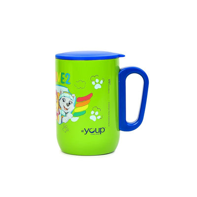 YOUP Stainless Steel Green Color Paw Patrol Love2laugh Kids Insulated Mug with Cap SORSO-PWM - 320 ml