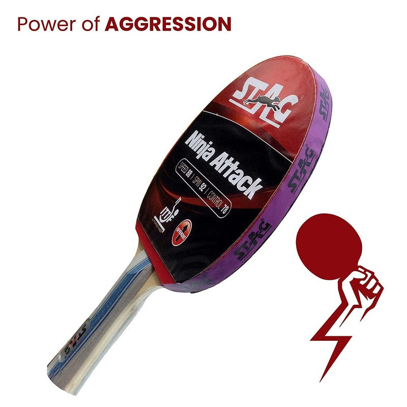 Ninja Attack Table Tennis Racquet