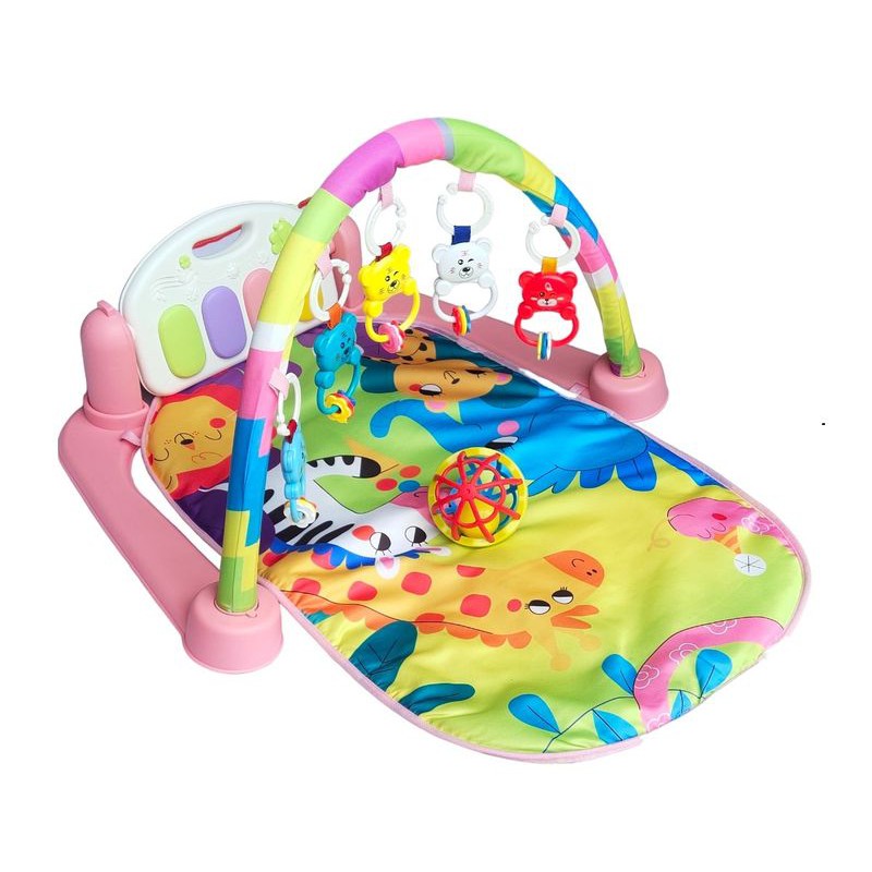 6 in 1 Musical Baby Play Gym Mat Piano Fitness Rack with Baby Rattle For kids
