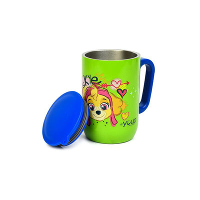 YOUP Stainless Steel Green Color Paw Patrol Skye Kids Insulated Mug with Cap SORSO-PWM - 320 ml