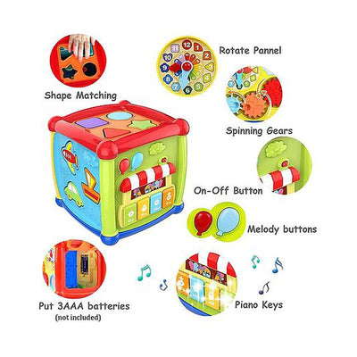Early Learning Shape Sorter with Music and Light - Multicolor
