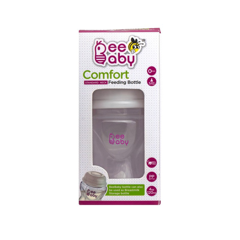 Green 120 ml Comfort Slim Neck Baby Feeding Bottle with Anti-Colic Silicone Nipple. 100% BPA FREE. 120 ML /4 Oz.