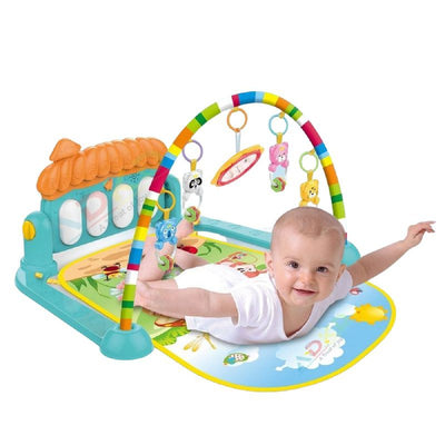 Musical Baby Play Gym Mat Piano Fitness Rack with Baby rattle For kids