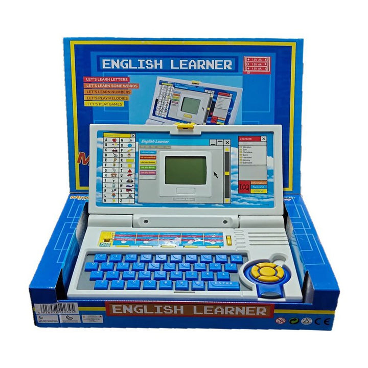 English Learner Lerning Laptop for Kids with 20 Activities Learn & Play - Blue