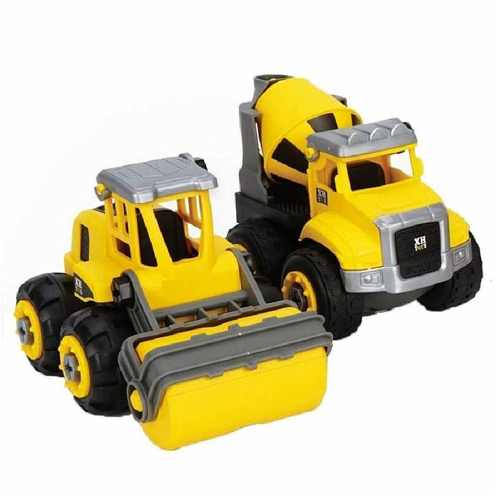 DIY Activity Construction Site Work Theme Construction Trucks Play Set For Kids - 14 Piece