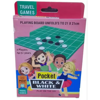 Pocket Black And White Game Travel Game (Multicolour)
