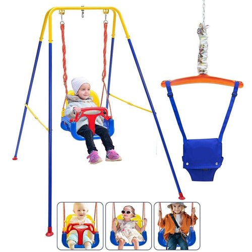 Hop N Play Swing & Jumper Set with Stand, Safety Belt & Bouncer (6 Months - 3 Years)