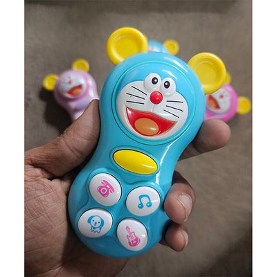 Musical Cartoon Mobile Phone Toy with Light & Sound for Kids Pack of 2 - (Assorted Color)