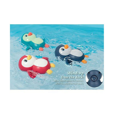 Swimming Penguin Wind Up Bath Toy - Pack Of 2 (Assorted Colours)