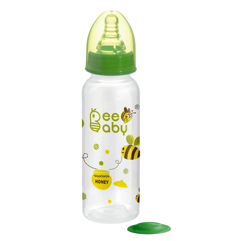 Green 2 in 1 Advance+ Baby Feeding Bottle To Sippy Bottle with Anti-Colic Silicone Nipple & Silicone Sippy Spout. 100% BPA FREE. - 250 ML / 8 Oz