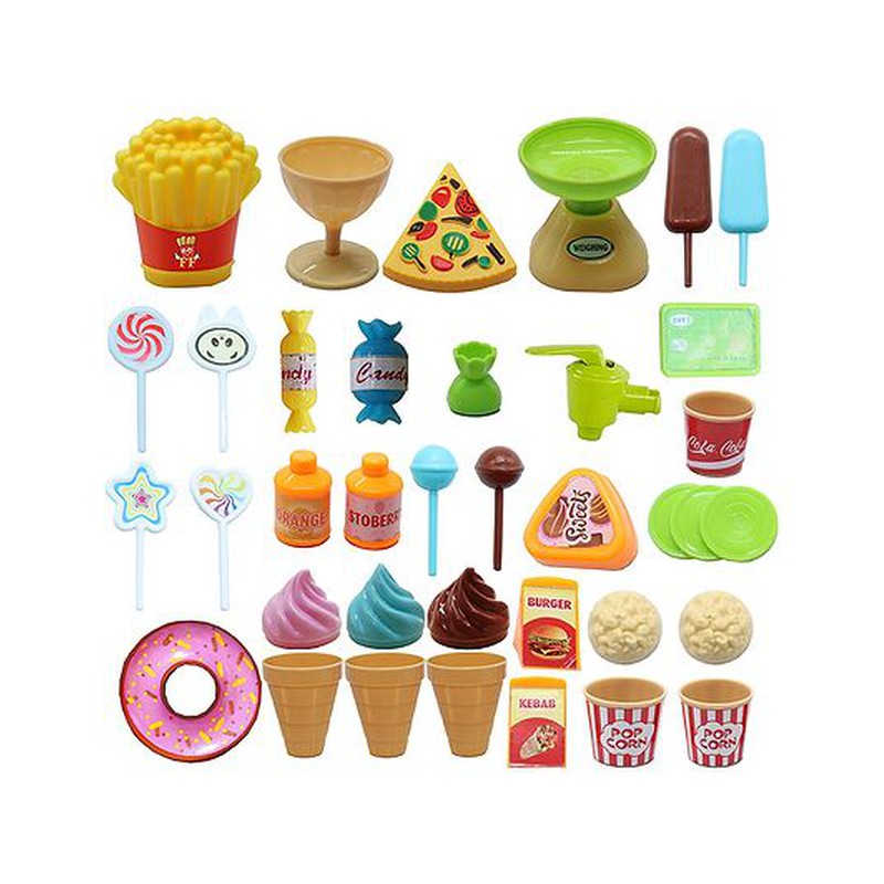 Pretend Play Home Supermarket Set of 37 Pieces - Multicolour