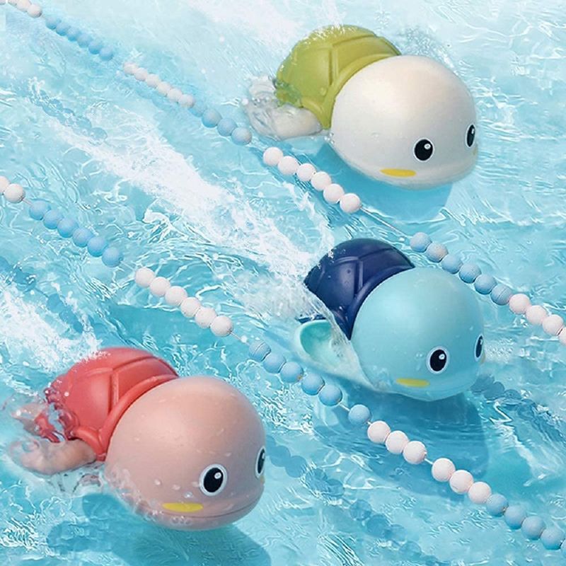 Swimming Penguin and Turtle Wind Up Bath Toy - Pack of 2