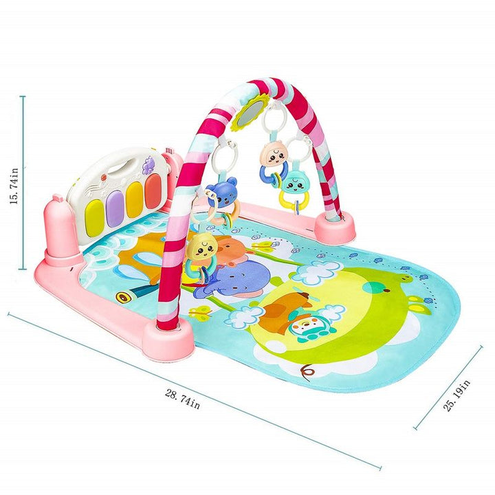 5 in 1 Musical Baby Play Gym Mat Piano Fitness Rack with Baby Rattle For kids