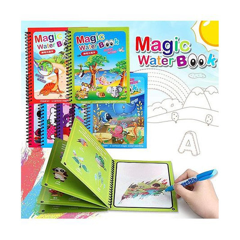 Drawing Magic Water Coloring Reusable Book Pack of 3 (Assorted Design)