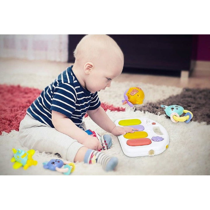 5 in 1 Musical Baby Play Gym Mat Piano Fitness Rack with Baby Rattle For kids