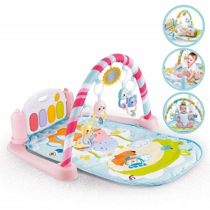 5 in 1 Musical Baby Play Gym Mat Piano Fitness Rack with Baby Rattle For kids