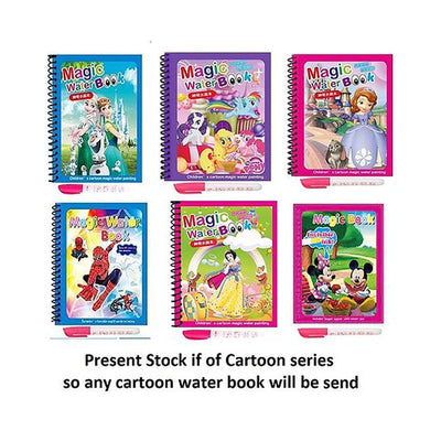 Drawing Magic Water Coloring Reusable Book Pack of 4 (Assorted Design)