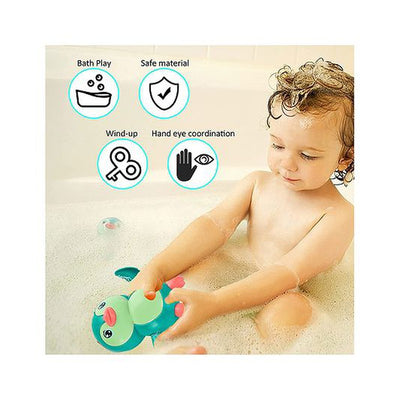 Swimming Penguin and Turtle Wind Up Bath Toy - Pack Of 2 (Assorted Colours)