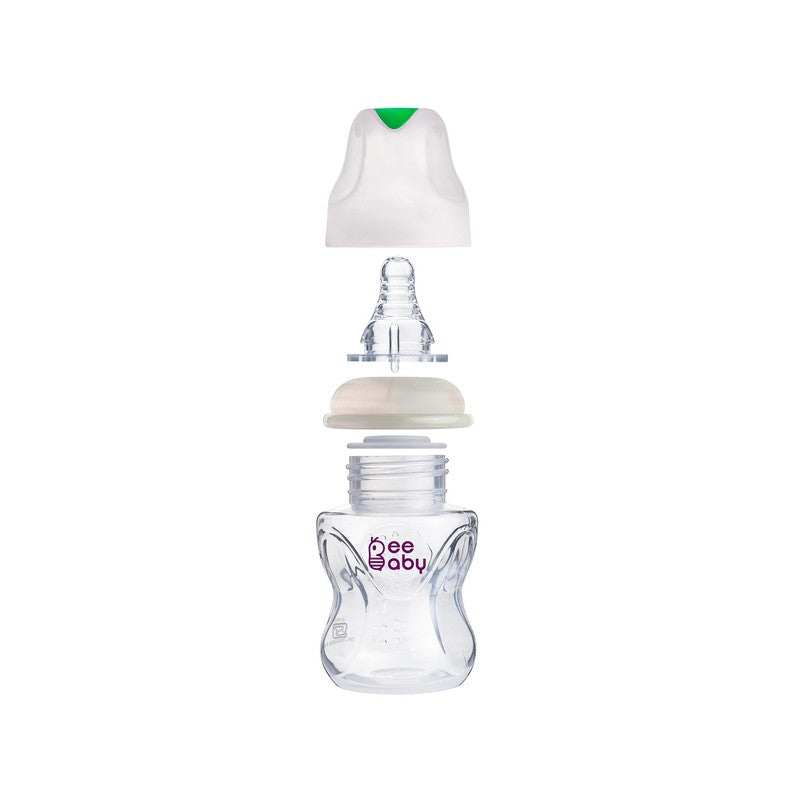 Green 120 ml Comfort Slim Neck Baby Feeding Bottle with Anti-Colic Silicone Nipple. 100% BPA FREE. 120 ML /4 Oz.