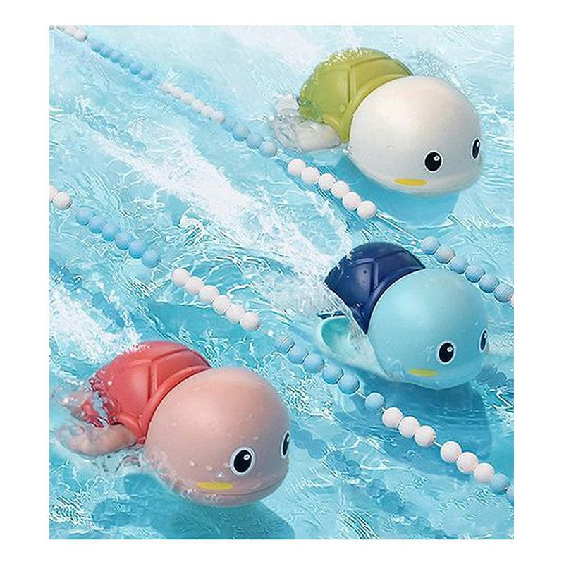 Swimming Turtle Wind Up Bath Toy Pack Of 3 (Assorted Colours)