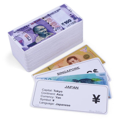 Wipe and Clean Currency Flash Cards Laminated Activity Flash Cards