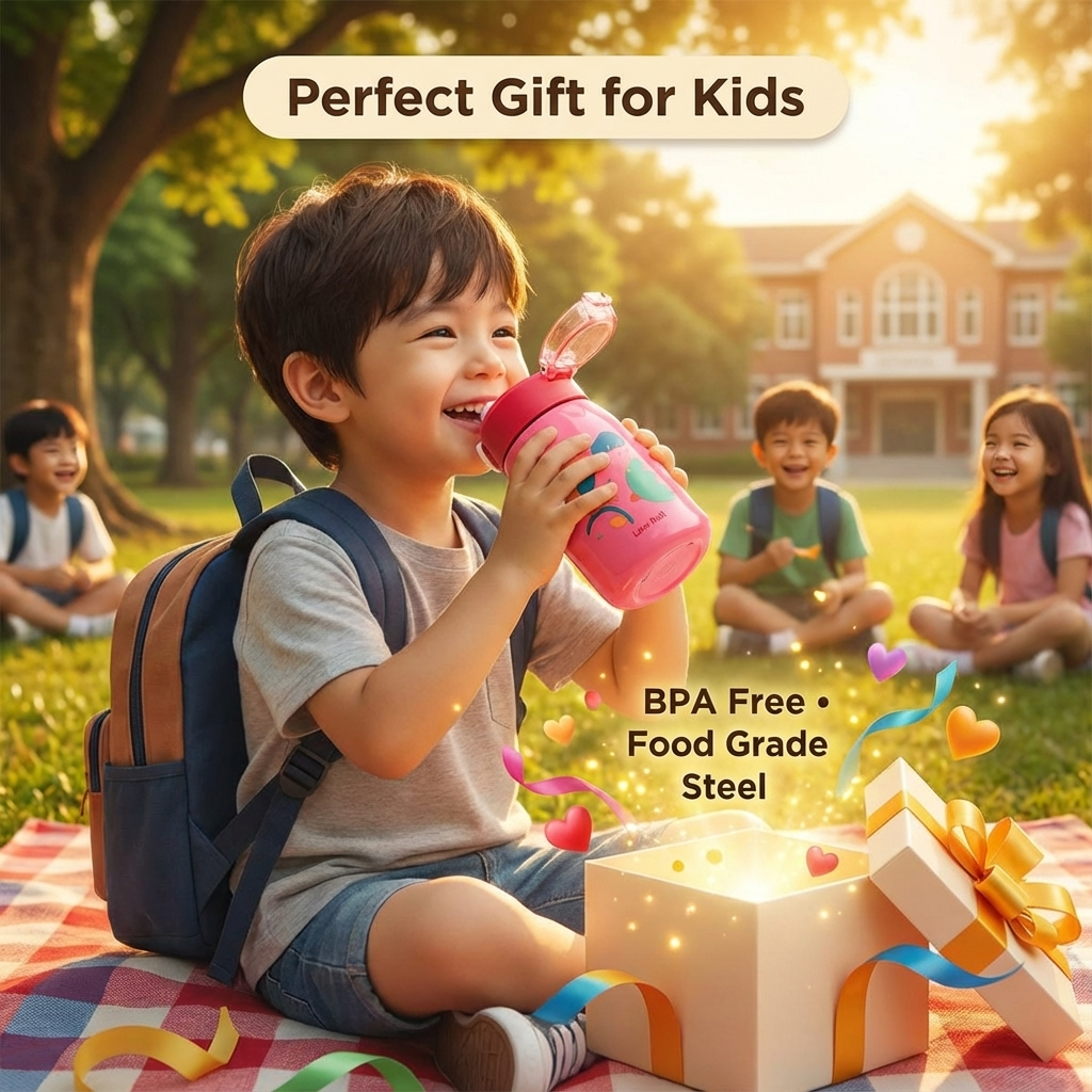 FunBlast Cartoon Design Hot and Cold Water Bottle - 400ml