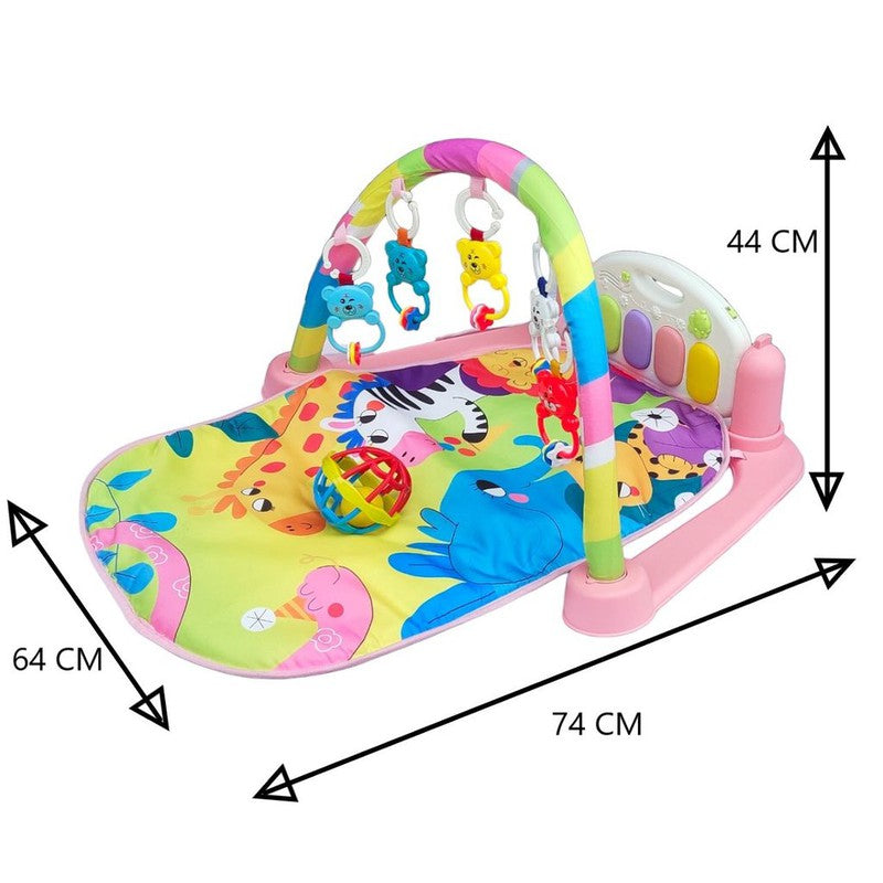 6 in 1 Musical Baby Play Gym Mat Piano Fitness Rack with Baby Rattle For kids