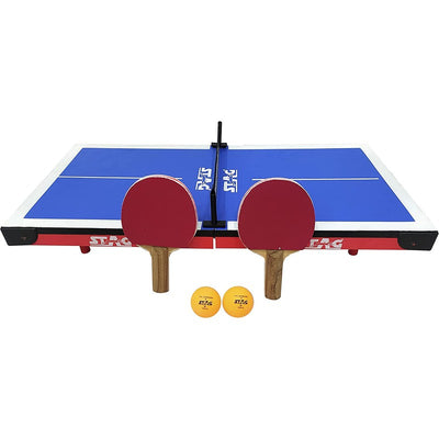 Super Mini Fun Table Tennis (T.T) Table for Indoor Play and Recreation | TT Rackets and Balls Included