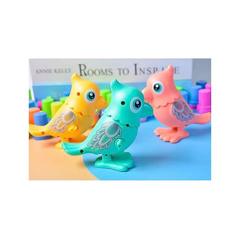 Colorful Key Wind up Parrot Toys for Kids Pack of- (Assorted Color)