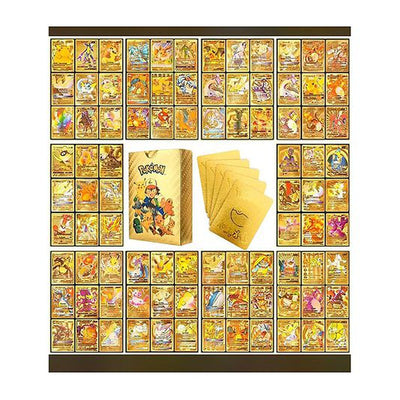 Golden Pokemon Card Game - Pack of 55 Cards (Assorted Card Design)