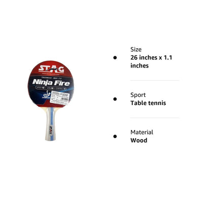 Advanced ITTF Approved Rubber Ninja Fire Table Tennis Racquet