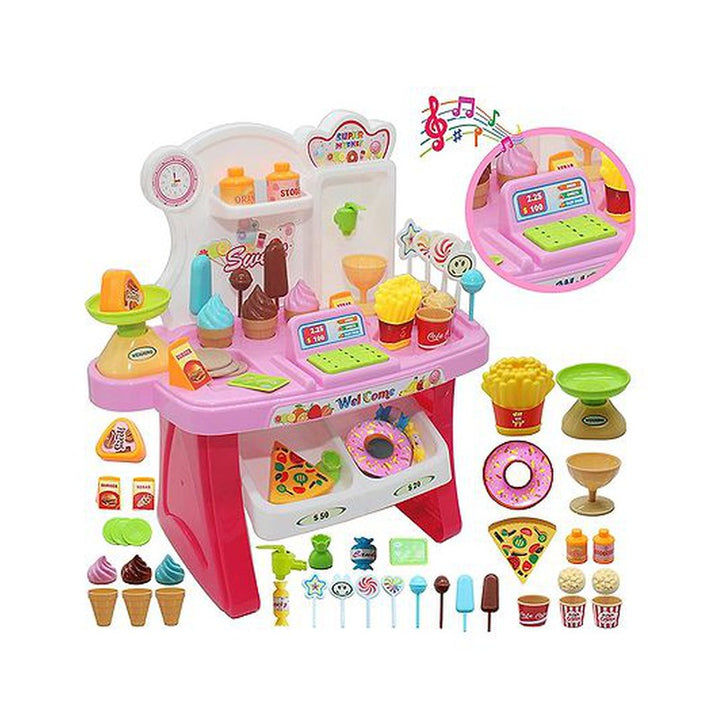 Pretend Play Home Supermarket Set of 37 Pieces - Multicolour