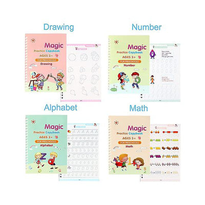 Sank Magic Reusable Tracing Book Pack of 4 - English