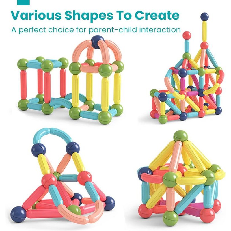 STEM Educational Magnetic Sticks Building Blocks - 32 Piece