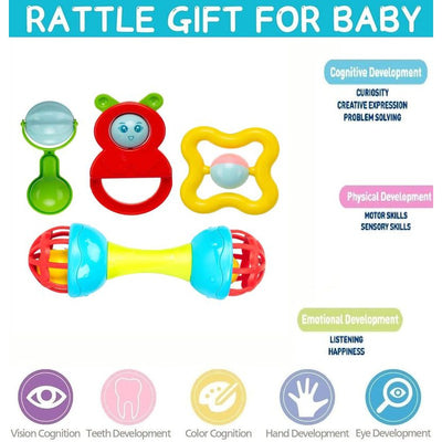 Baby Rattle Set Pack of 4 - Multicolor