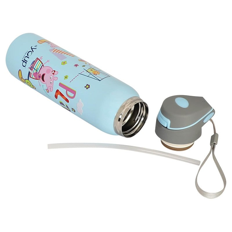 Youp  GOOGLIE- 500 ml Stainless Steel Peppa Pig Theme Kids Insulated Sipper Bottle GOOGLIE- 500 ml