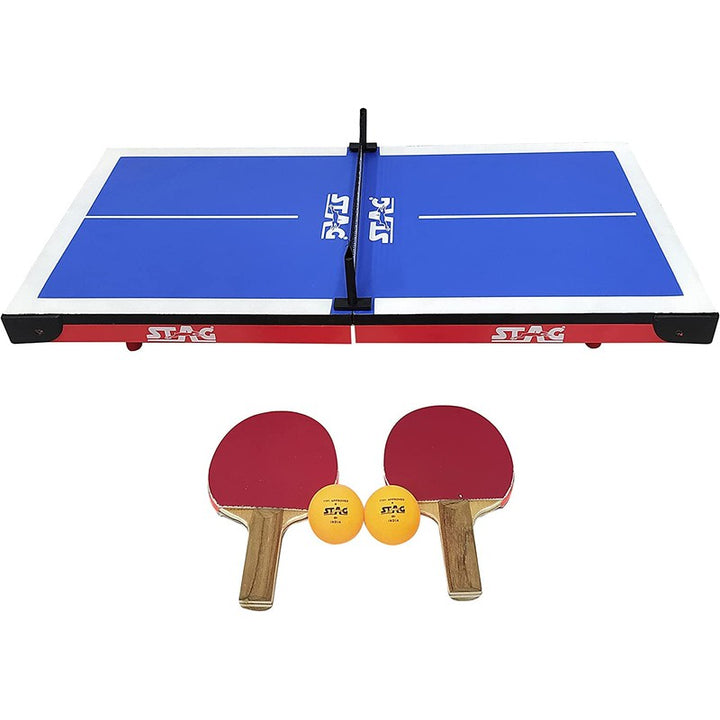 Super Mini Fun Table Tennis (T.T) Table for Indoor Play and Recreation | TT Rackets and Balls Included