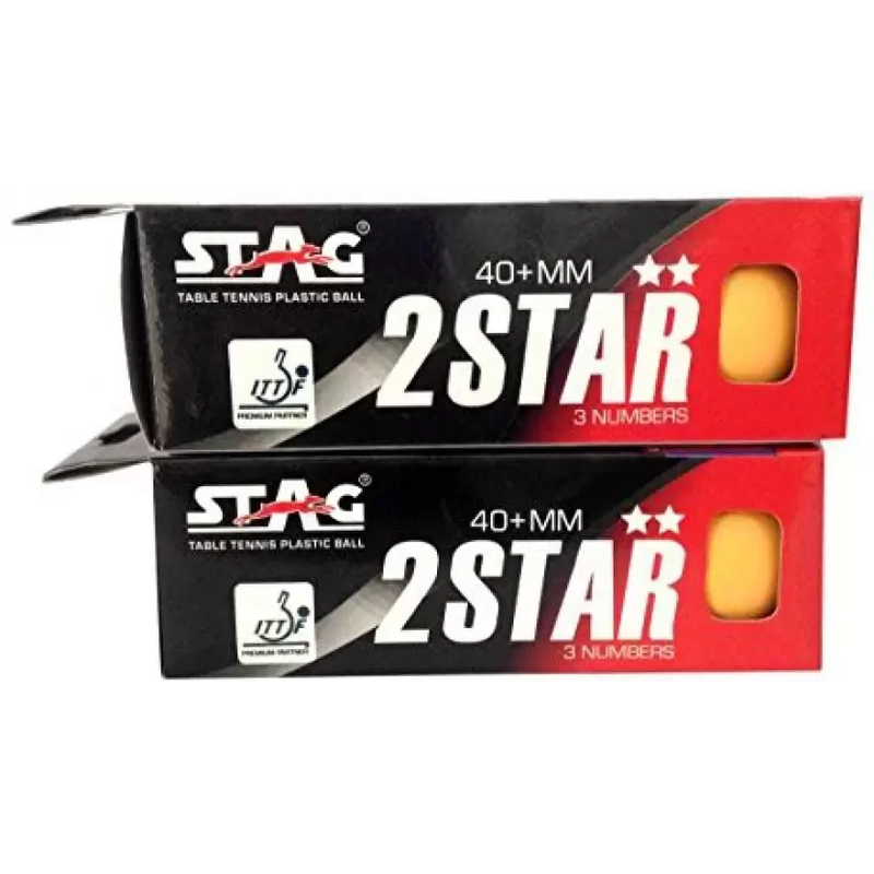 2 Star Orange Table Tennis Balls (Pack of 12)