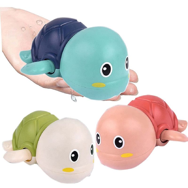 Swimming Turtle Wind Up Bath Toy Pack Of 3