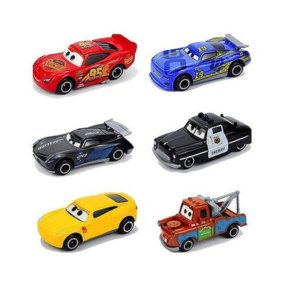 Mini Metal Free Wheel Die Cast Car For Kids Pack Of 6 - Multicolor