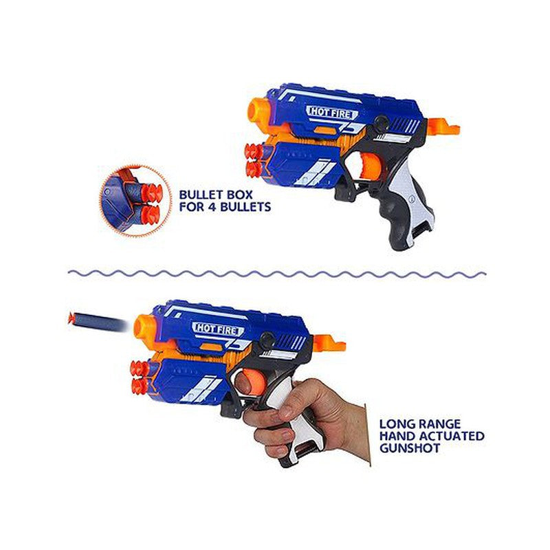 Blaze Storm Soft Bullet Launcher Toy with 10 Safe Soft Foam Bullets- Multicolor
