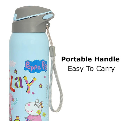 Youp  GOOGLIE- 500 ml Stainless Steel Peppa Pig Theme Kids Insulated Sipper Bottle GOOGLIE- 500 ml