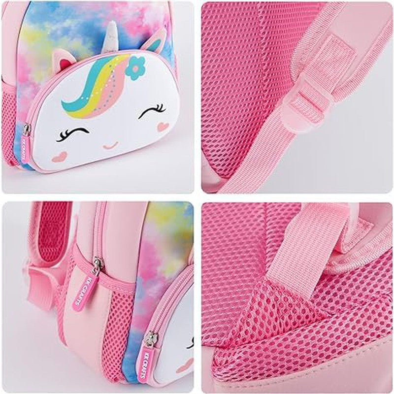 Cute Baby Unicorn Soft Plush Backpack with Front Pocket for Girls - 10.2 Inches