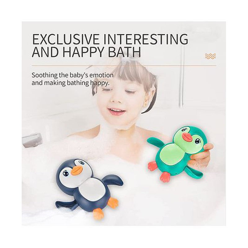 Swimming Penguin Wind Up Bath Toy - Pack Of 4 (Assorted Colour)