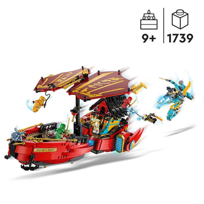 LEGO NINJAGO Destiny’s Bounty – Race Against Time 71797 Building Toy Set (1,739 Pcs) -  (COD Not Available)