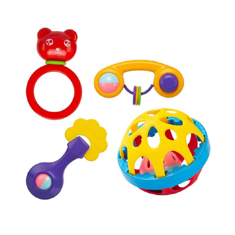 Baby Rattle Set Pack of 4 - Multicolor