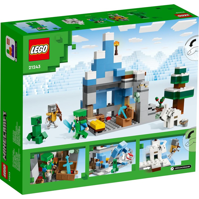 LEGO Minecraft The Frozen Peaks 21243 Building Toy Set (304 Pieces)