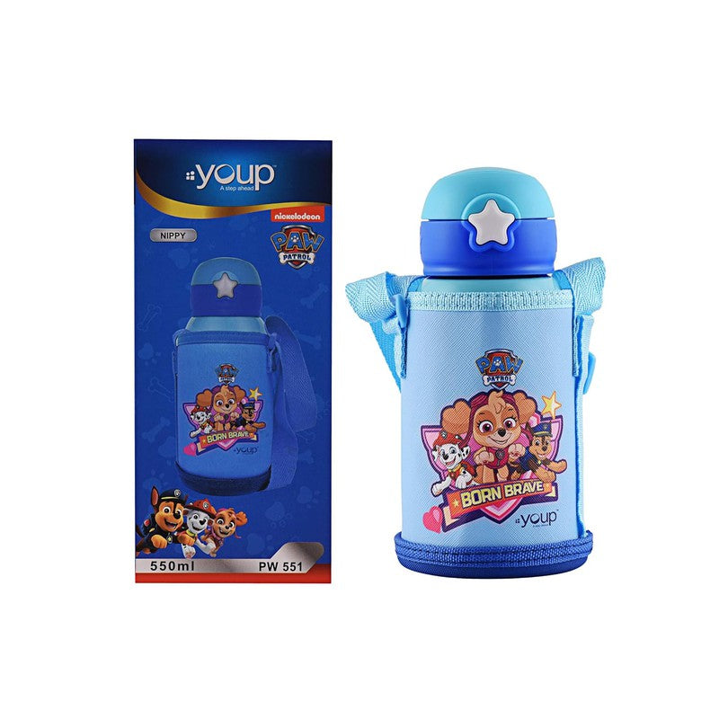 Youp Nippy - 550 ML Stainless Steel Insulated Paw Patrol Kids Sipper Bottle